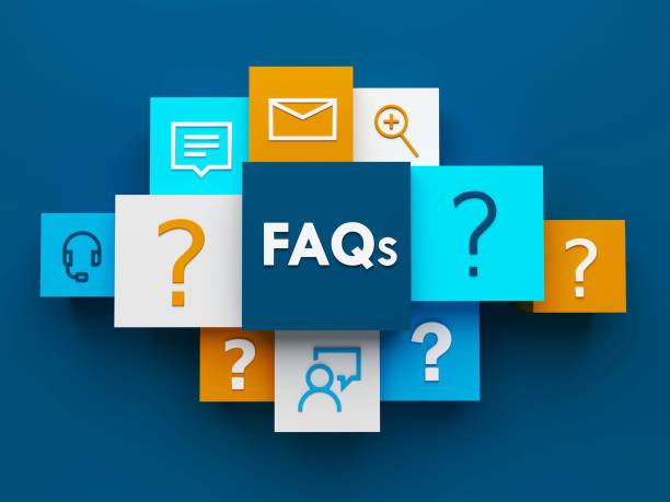 Illustration of a FAQ sign with headphones symbolizing call center support.